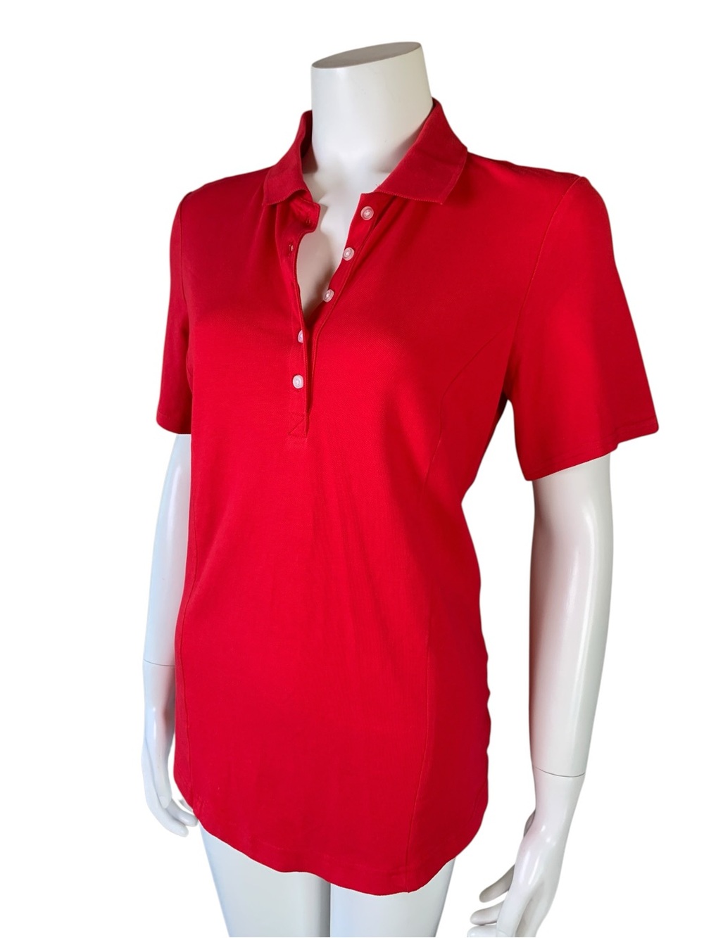 Lee Riders Red Short Sleeve Pique Polo Shirt Medium